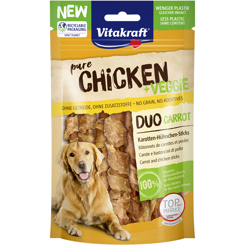 Vitakraft Chicken Duo Carrot Suszone Paluszki Z Marchewki Owinięte Kurczakiem 80G