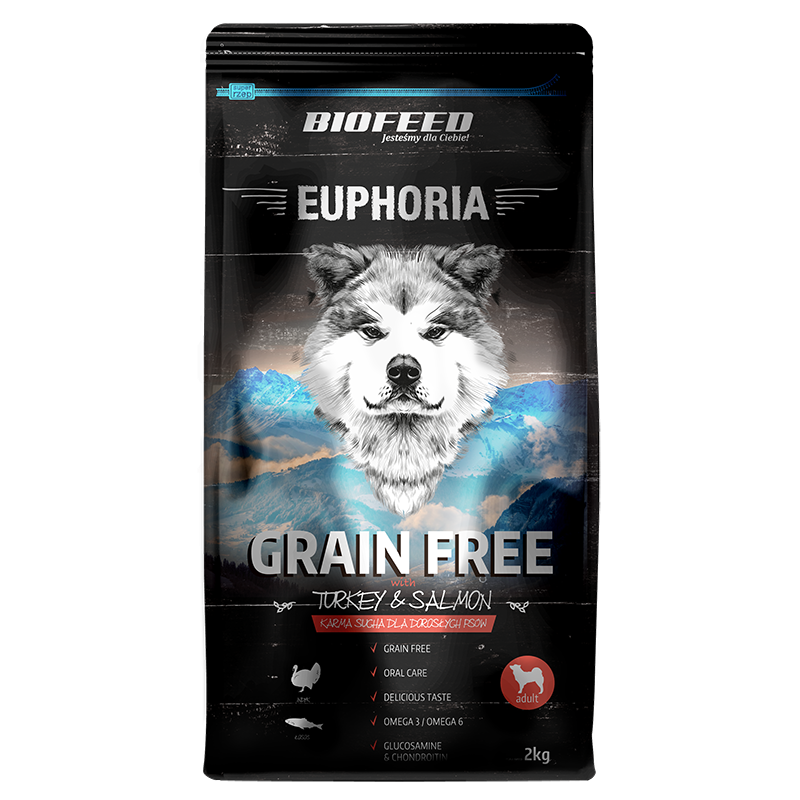 Biofeed Euphoria Adult Dog Grain Free Turkey & Salmon 300G-Wycofane