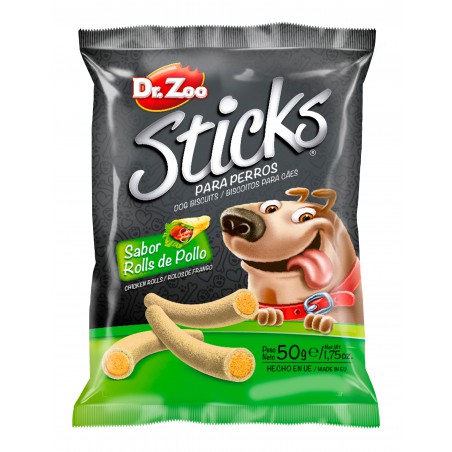 Dr Zoo Sticks Rolls De Pollo - Paluszki Dla Psa O Smaku Roladek Z Kurczaka 50G [11254]