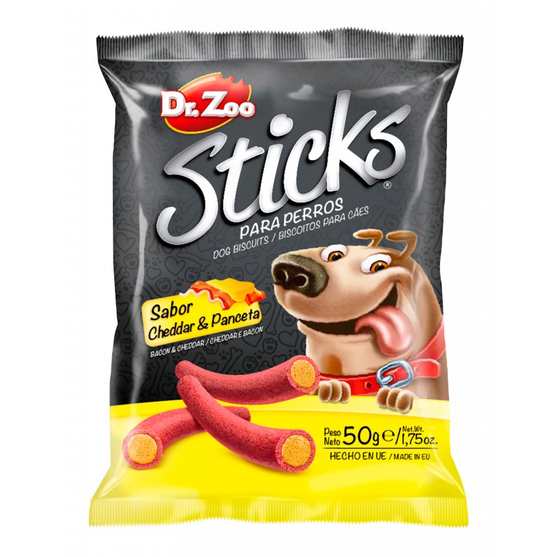 Dr Zoo Sticks Cheddar & Panceta - Paluszki Dla Psa O Smaku Sera I Bekonu 50G [11255]