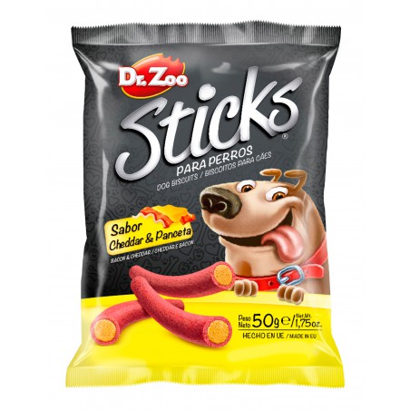 Dr Zoo Sticks Cheddar & Panceta - Paluszki Dla Psa O Smaku Sera I Bekonu 50G [11255]