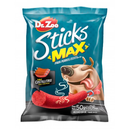 Dr Zoo Sticks Max Costillitas - Paluszki Max Dla Psa O Smaku Żeberek 50G [11253]