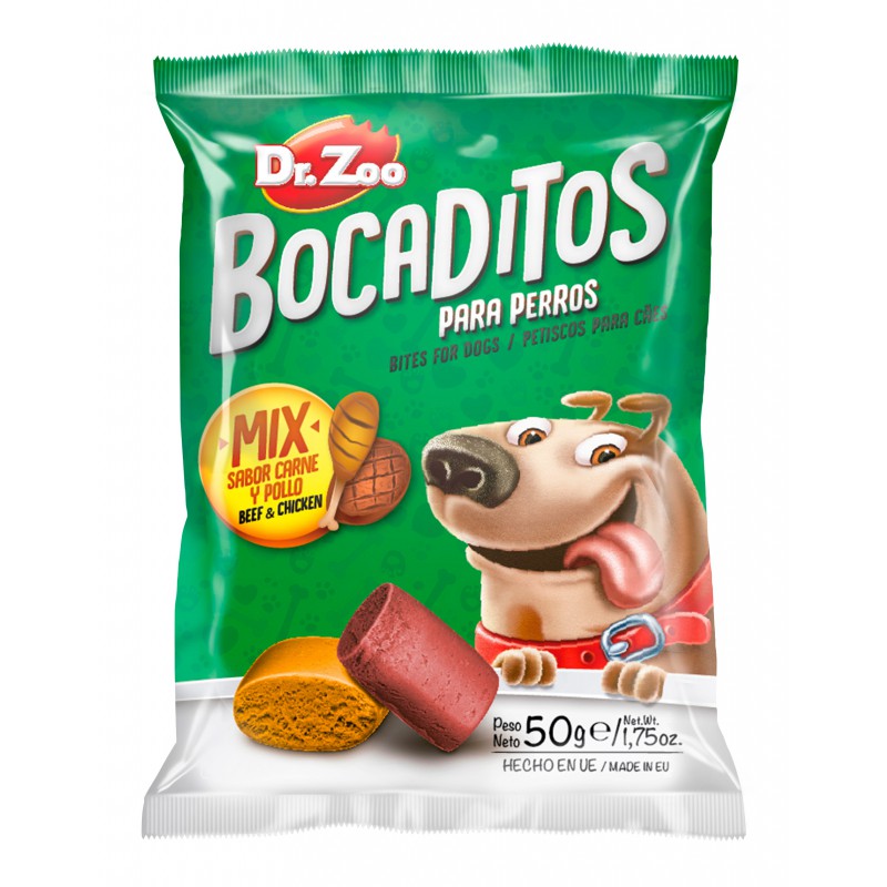 Dr Zoo Bocaditos Mix Carne & Pollo - Przekąski Dla Psa Mix O Smaku Wołowiny I Kurczaka 50G [11141]