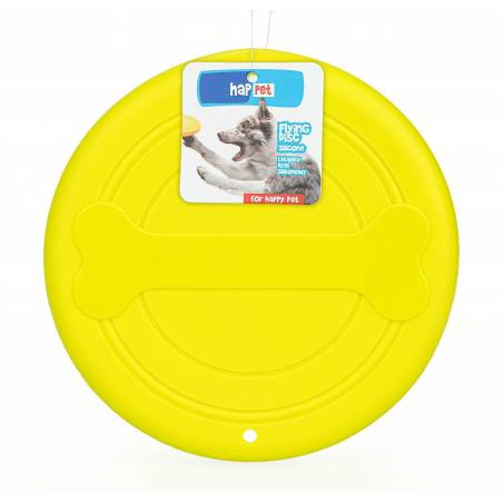 Frisbee, Dysk Do Rzucania Silikonowy Żółty 17Cm