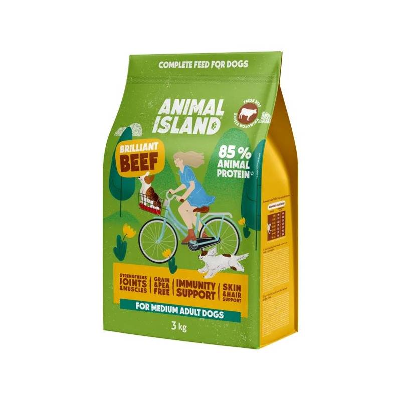 Animal Island Wołowina - Karma Sucha Dla Psów - 3Kg