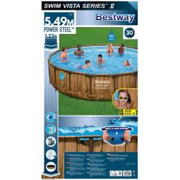 Bestway Basen Stelażowy Power Steel Swim Vista Series 5.49X1.22M 56977