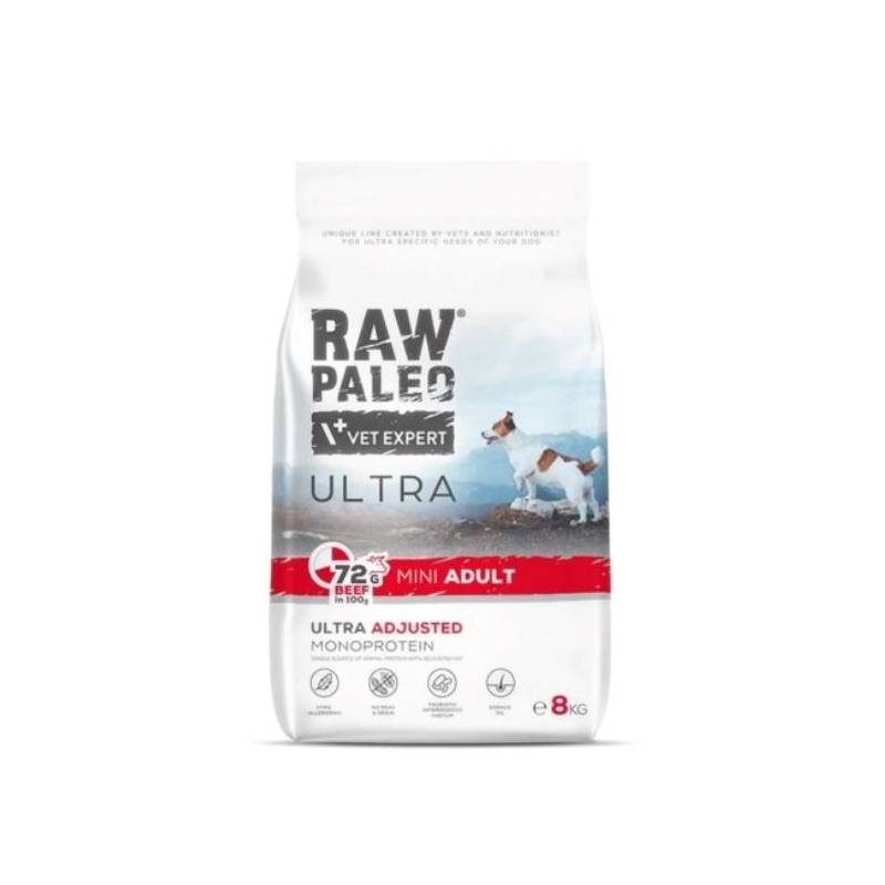 Vetexpert Raw Paleo Ultra Beef Mini Adult - Karma Sucha Dla Psów - 8Kg