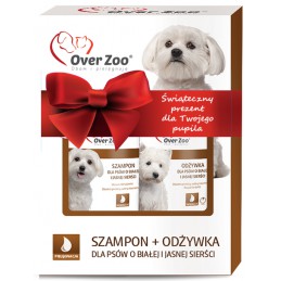 Overzoo Dwupak Dla Psów O Białej I Jasnej Sierści, Szampon 250Ml + Odżywka 240Ml