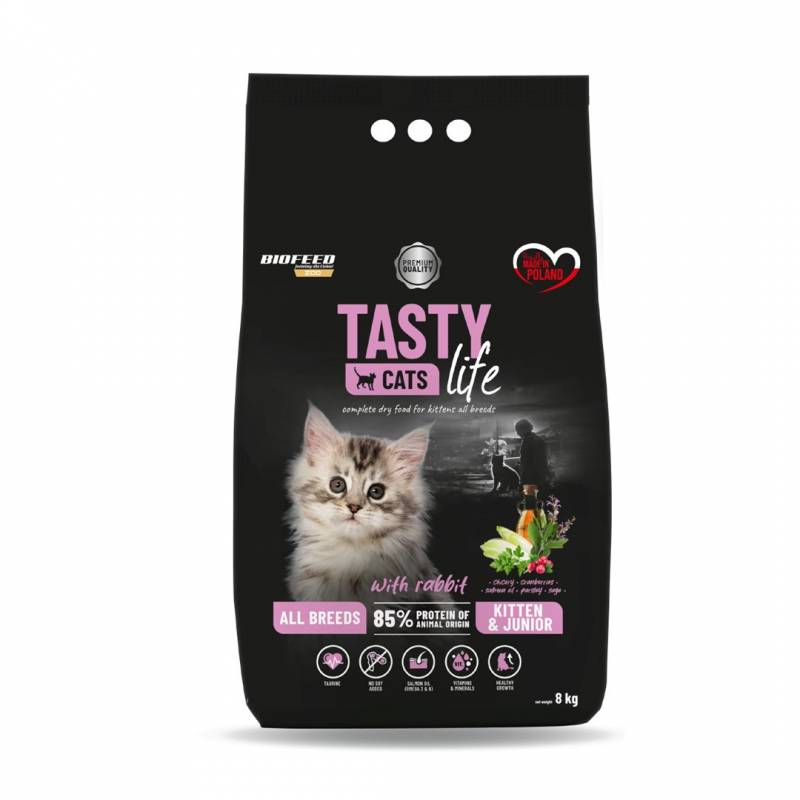 Biofeed Tasty Cats Life Kitten With Rabbit 8Kg