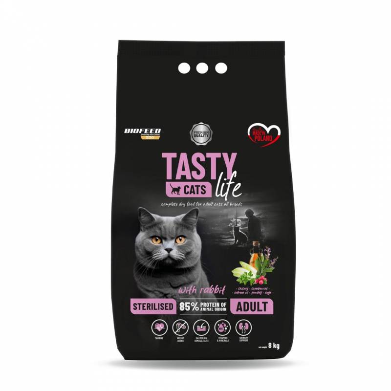 Biofeed Tasty Cats Life Sterilised With Rabbit 8Kg