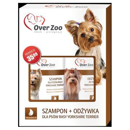 Overzoo Dwupak Dla Psów Rasy Yorkshire Terrier, Szampon 250Ml + Odżywka 240Ml