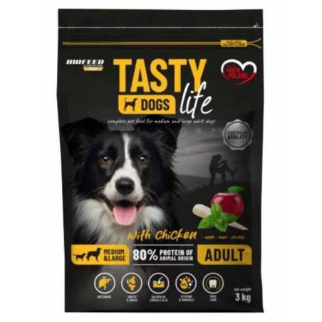 Biofeed Tasty Dogs Life Adult M&L With Chicken 3Kg