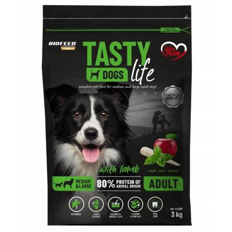 Biofeed Tasty Dogs Life Adult M&L With Lamb 3Kg