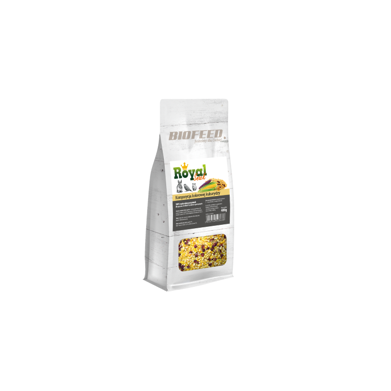 Biofeed Royal Snack - Kompozycja Kolorowej Kukurydzy 400G