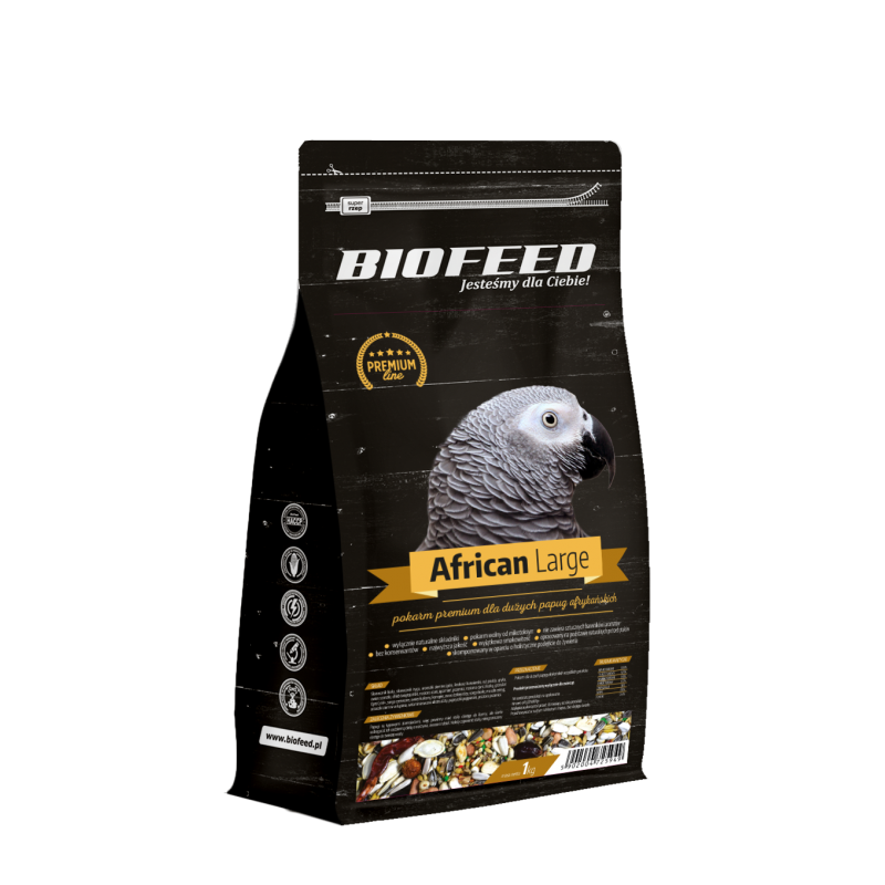 Biofeed Premium Dla Dużych Papug Afrykańskich 1Kg