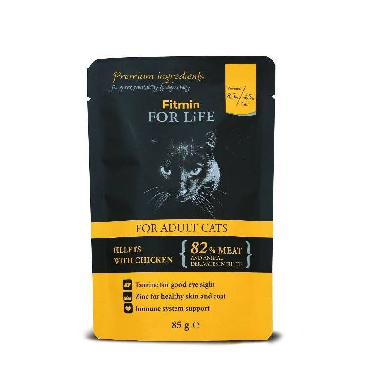 Fitmin Cat For Life Pouch Adult Chicken 85G