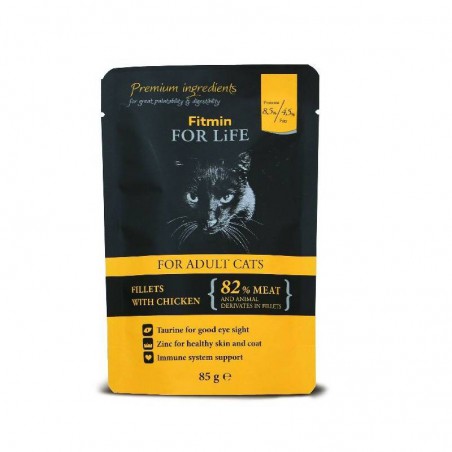 Fitmin Cat For Life Pouch Adult Chicken 85G