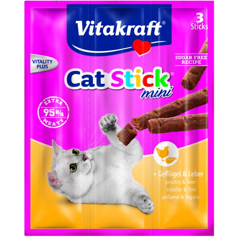 Vitakraft Cat Stick Mini Drób I Wątróbka Przysmak Dla Kota 3Szt