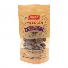 4Dogs Collagen Kluski Mięsne Z Indyka Z Proszkiem Z Poroża 100G