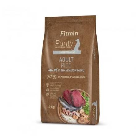 Fitmin Purity Rice Adult Fish & Venison - Sucha Karma Dla Psów Dorosłych Wszystkich Ras - 2Kg