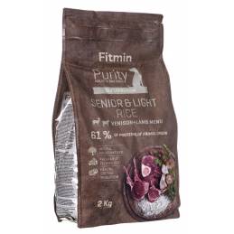 Fitmin Purity Rice Senior & Light Venison & Lamb- Sucha Karma Dla Psów Starszych Wszystkich Ras - 2Kg