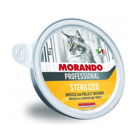 Morando Pro Kot Sterilized Miseczka Z Kurczakiem I Indykiem 85G