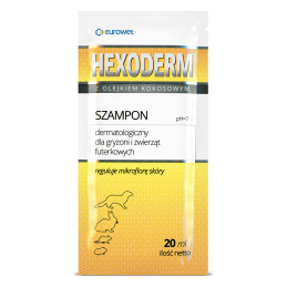 Eurowet Hexoderm - Dermatologiczny Szampon Dla Gryzoni, Saszetka 20Ml