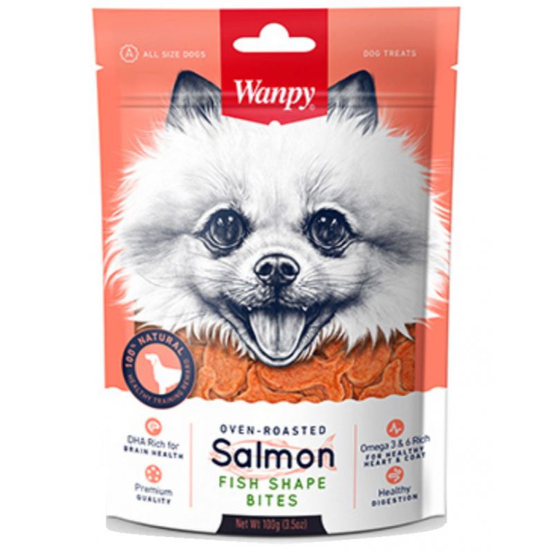 Wanpy Salmon Fish Shape Bites 100G