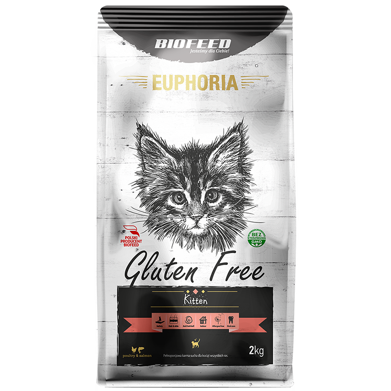 Biofeed Euphoria Kitten Grain Free Dla Kociąt Z Kurczakiem I Słodkim Ziemniakiem 2Kg