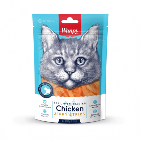 Wanpy Chicken Jerky Strips 80G