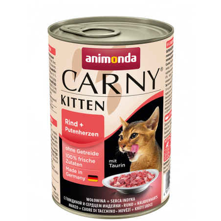 Animonda Carny Kitten Puszka Z Wołowiną I Sercami Indyczymi 400G