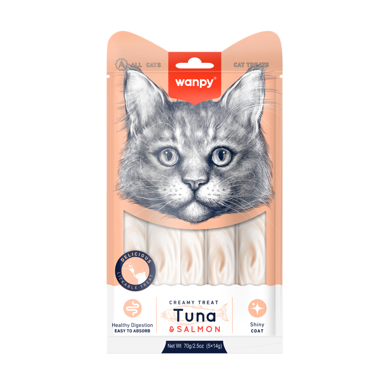 Wanpy Creamy Treat Tuna & Salmon 5X14G