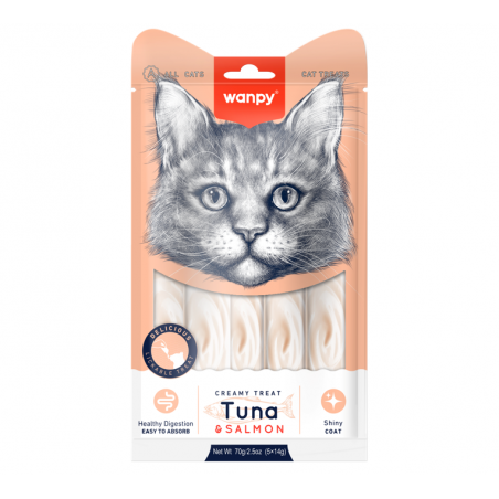 Wanpy Creamy Treat Tuna & Salmon 5X14G