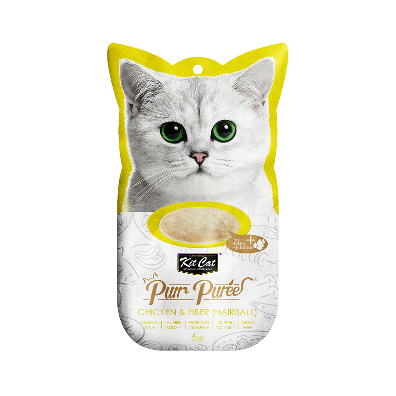 Kit Cat Purrpuree Chicken & Fiber (Kurczak & Błonnik) [Kc-881] 4X15G