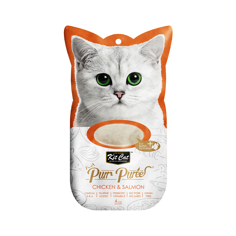 Kit Cat Purrpuree Chicken & Salmon (Kurczak & Łosoś) [Kc-874] 4X15G