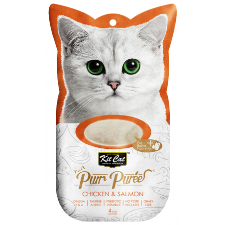 Kit Cat Purrpuree Chicken & Salmon (Kurczak & Łosoś) [Kc-874] 4X15G