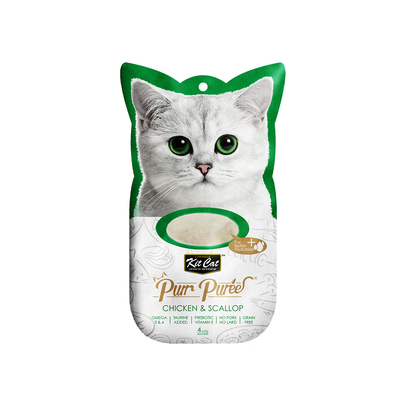 Kit Cat Purrpuree Chicken & Scallop (Kurczak & Przegrzebek) [Kc-904] 4X15G