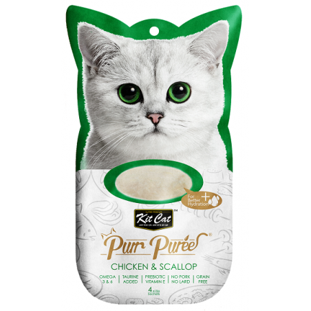 Kit Cat Purrpuree Chicken & Scallop (Kurczak & Przegrzebek) [Kc-904] 4X15G