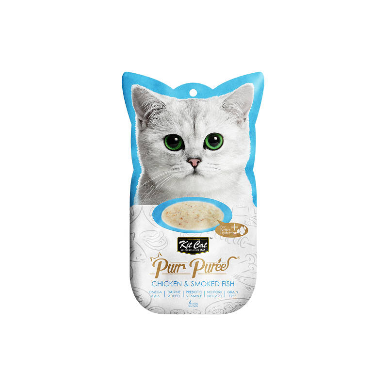 Kit Cat Purrpuree Chicken & Smoked Fish (Kurczak & Wędzona Ryba) [Kc-898] 4X15G