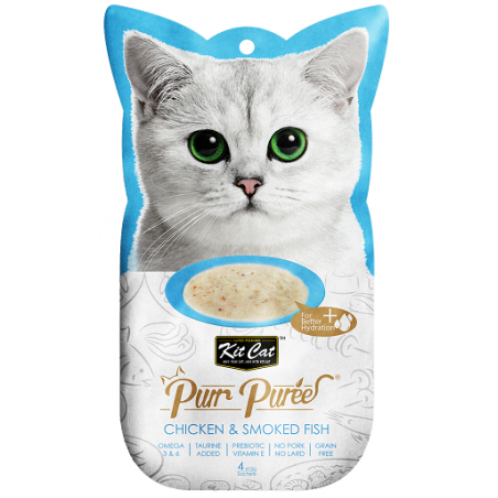 Kit Cat Purrpuree Chicken & Smoked Fish (Kurczak & Wędzona Ryba) [Kc-898] 4X15G