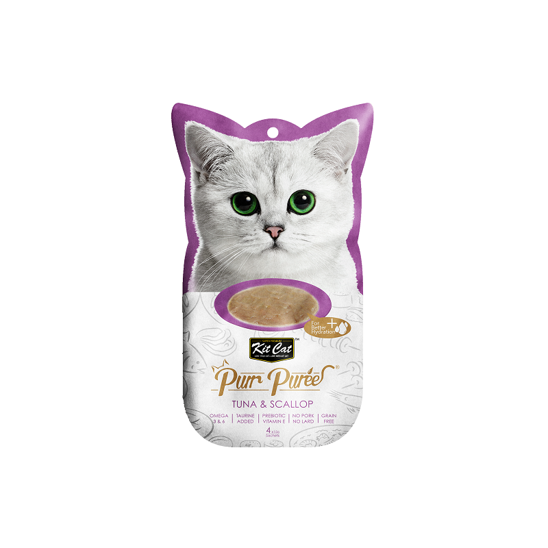 Kit Cat Purrpuree Tuna & Scallop (Tuńczyk & Przegrzebek) [Kc-867] 4X15G