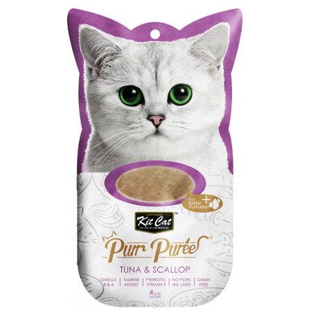 Kit Cat Purrpuree Tuna & Scallop (Tuńczyk & Przegrzebek) [Kc-867] 4X15G