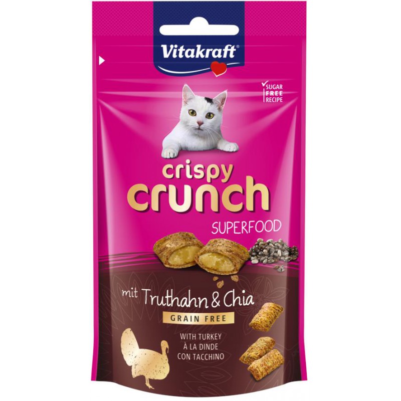 Vitakraft Crispy Crunch Przysmak Dla Kota, Indyk I Chia 60G