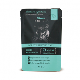 Fitmin Cat For Life Pouch Sterilized Salmon 85G