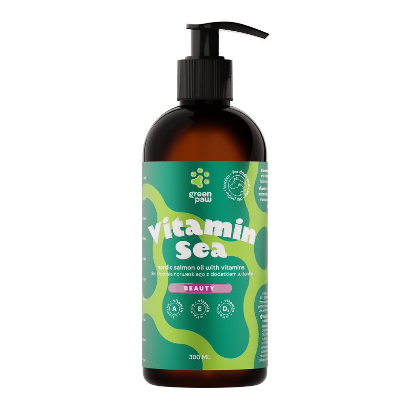 Green Paw Vitamin Sea Olej Z Łososia Norweskiego Z Dodatkiem Witamin 300Ml